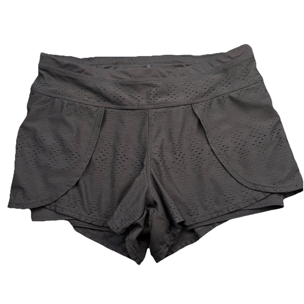 ATHLETA Prism 2 in 1 Black Built in Shorts Pull-On Running Shorts Women Sz Small